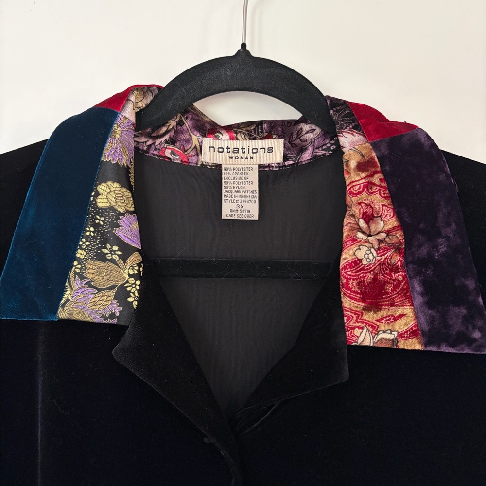Velvet patchwork‎ jacket - Picture 4 of 5